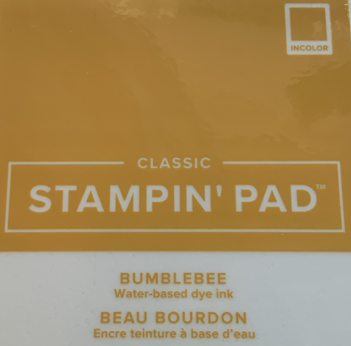 Stampin Up Ink Pad BUMBLEBEE IN COLOR 2020 Current Case Design AS IS Case Stain