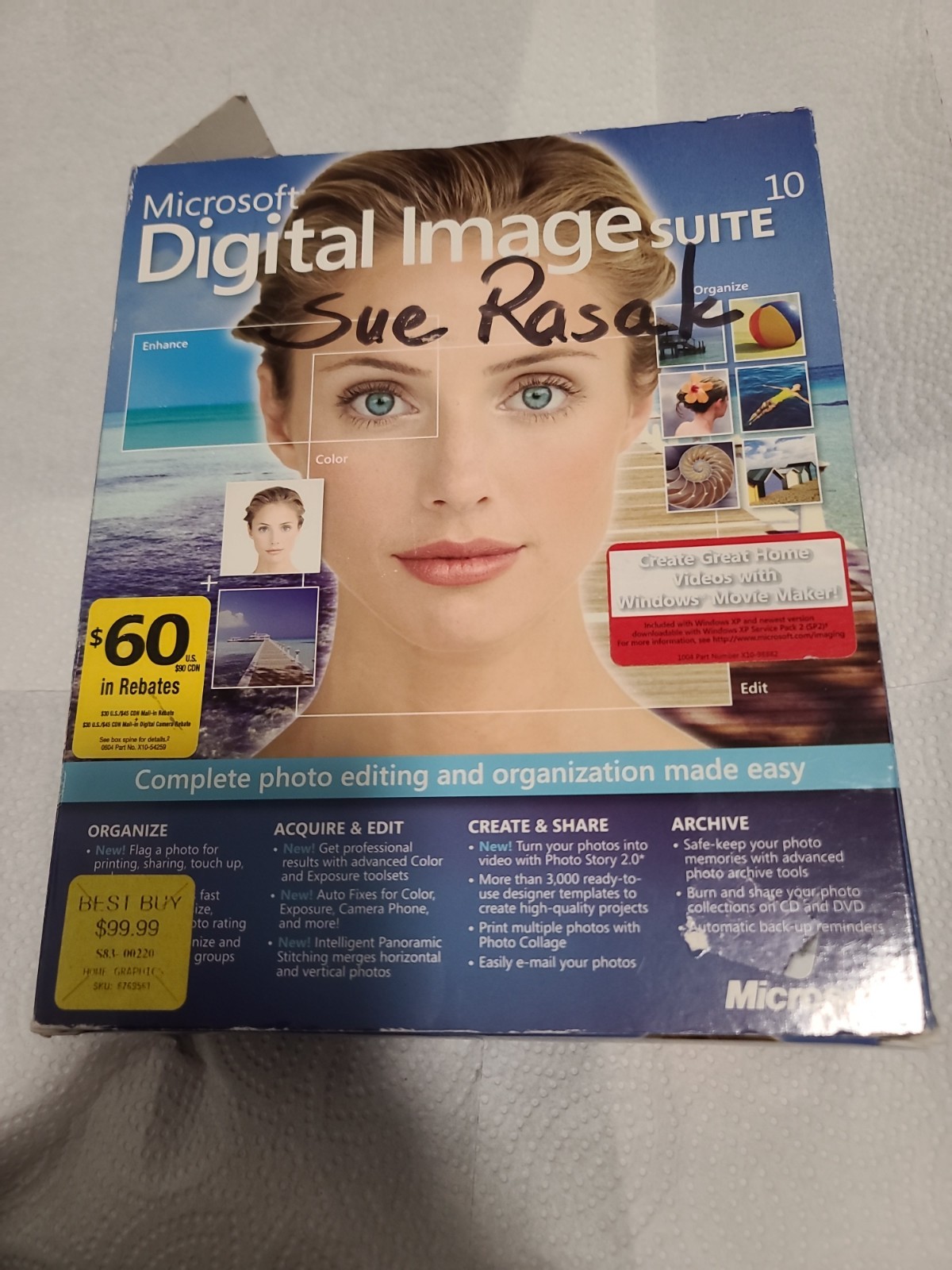 Microsoft Digital Image Suite 10 Photo Editing Software Windows CD English