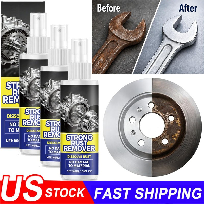 Strong Rust Remover 100ml/3.38fl.oz Powerful Rust Removal Spray For Cars &Tools