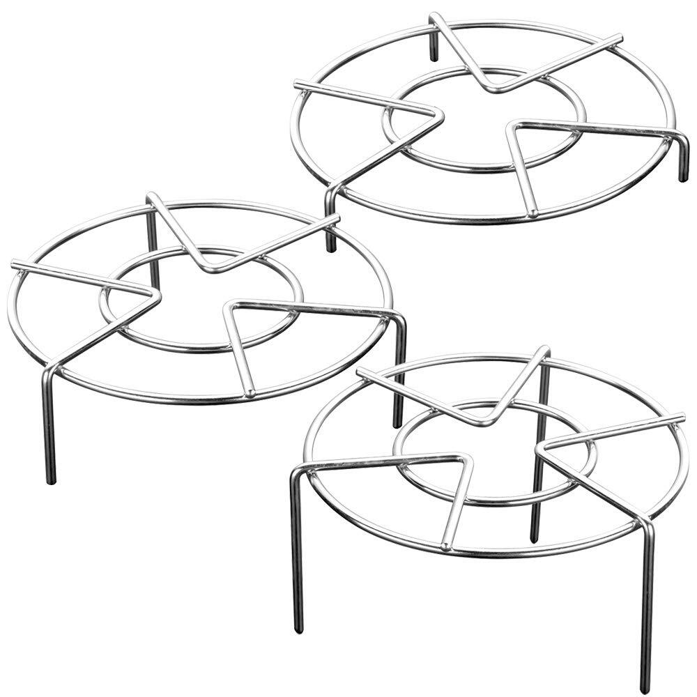 Set of 3 Stainless Steel Trivet Rack Stand 3 Sizes Heavy Duty Pressure Cooker...