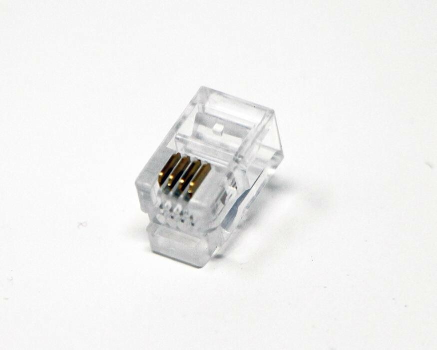 90 Modular Coiled Handset RJ9 Plug GOLD Pin Connector Telephone Phone Jack Crimp