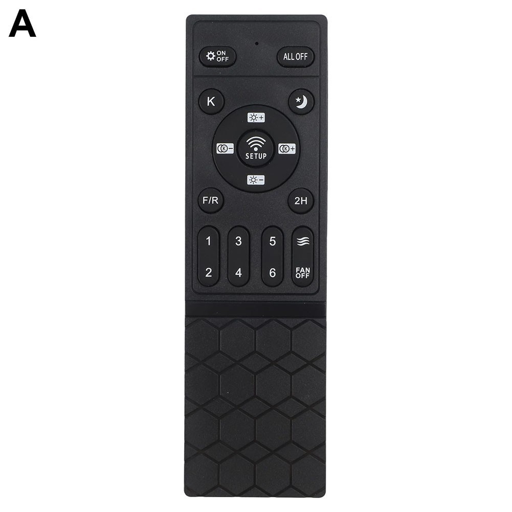 Black Remote Control for Inverter Ceiling Fans 6 Speed Levels Timer Function