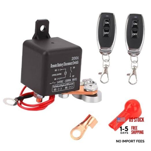 DC12V 200A Remote Battery Disconnect Switch Kill Switch for Car Truck Anti