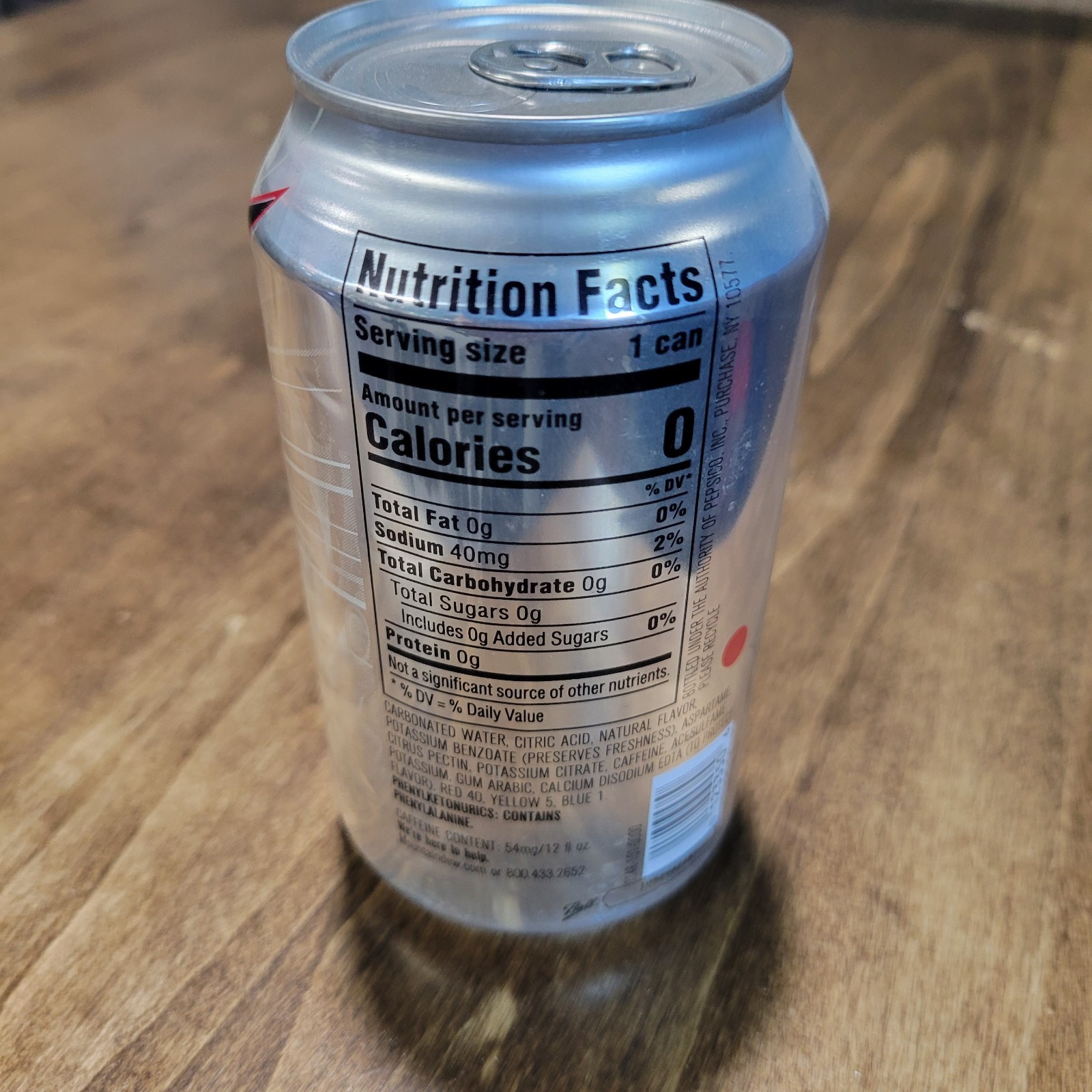 Diet Code Red Mountain Dew Can Bottom Drained