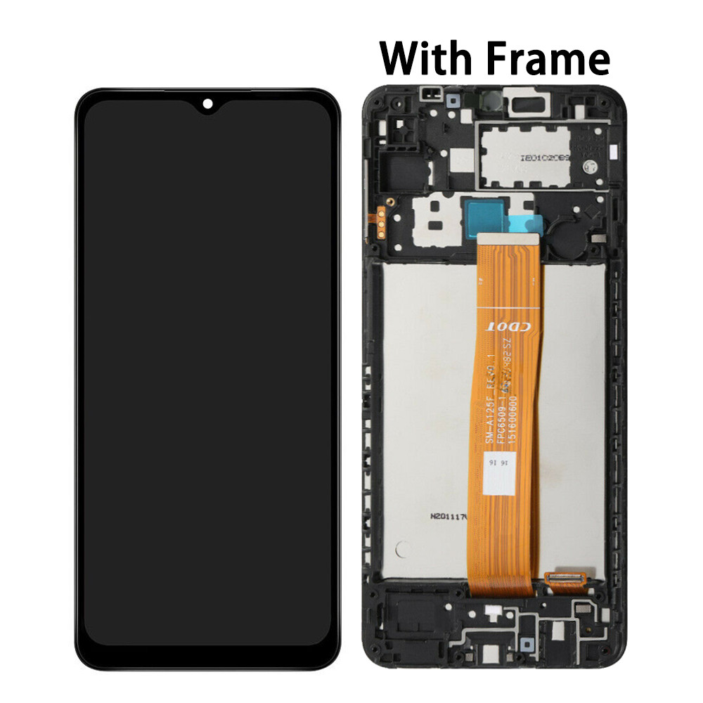 For Samsung Galaxy A12 SM-A125U LCD Touch Screen Assembly Replacement + Frame