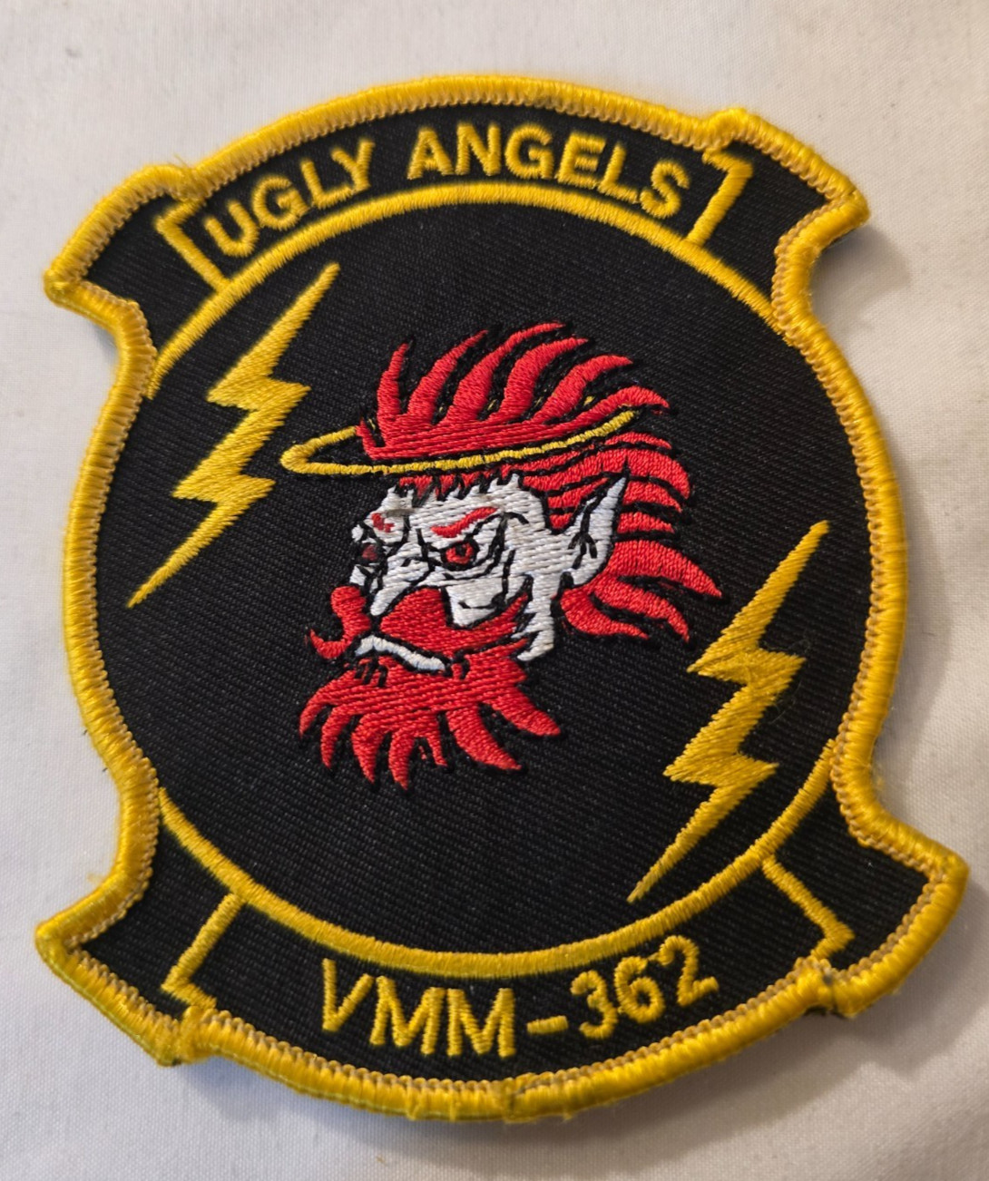 US Marine Corps VMM-362 Ugly Angels Self Attaching Flight Suit Patch / USMC