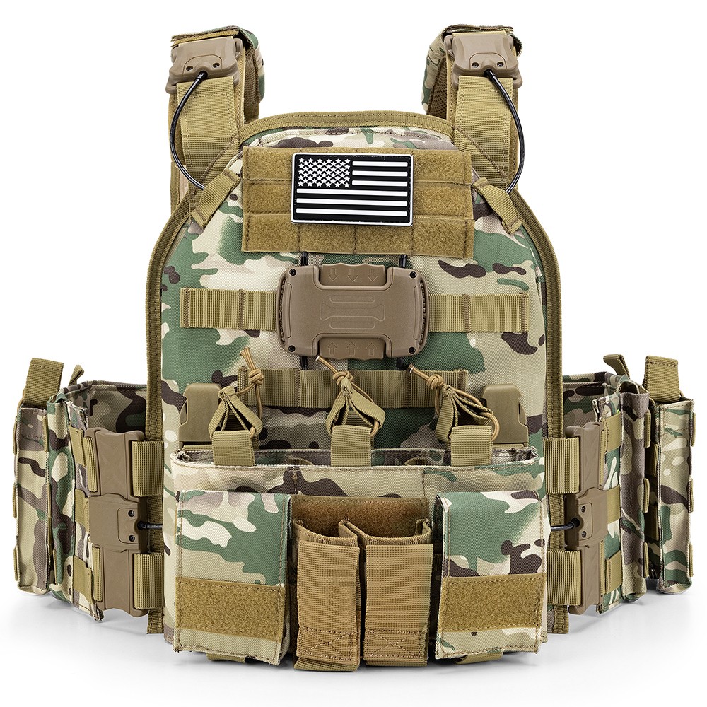 Magnetic Tactical Vest Black Carrier Military Matches Multifaction- Adjustable