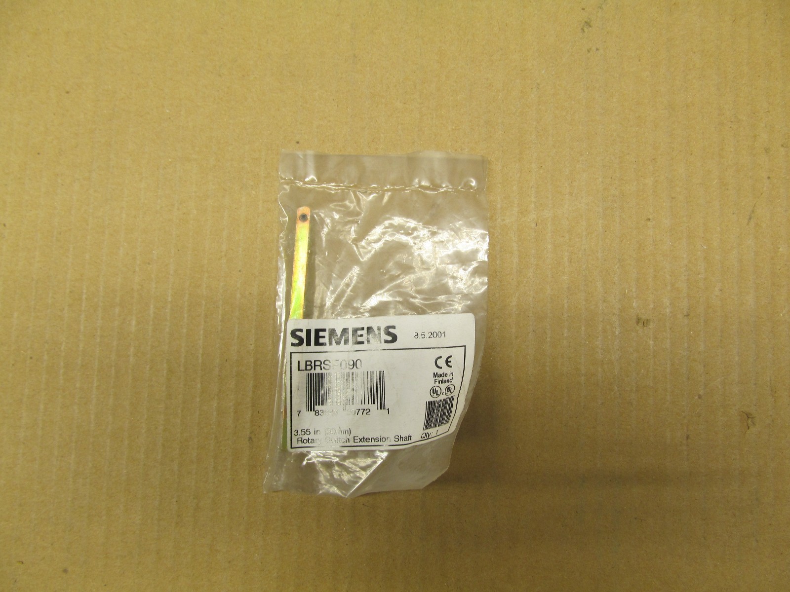 1 NIB SIEMENS LBRSF090 LBRSF-090 ROTARY SWITCH EXTENSN SHAFT 3.55 IN (90MM) LONG