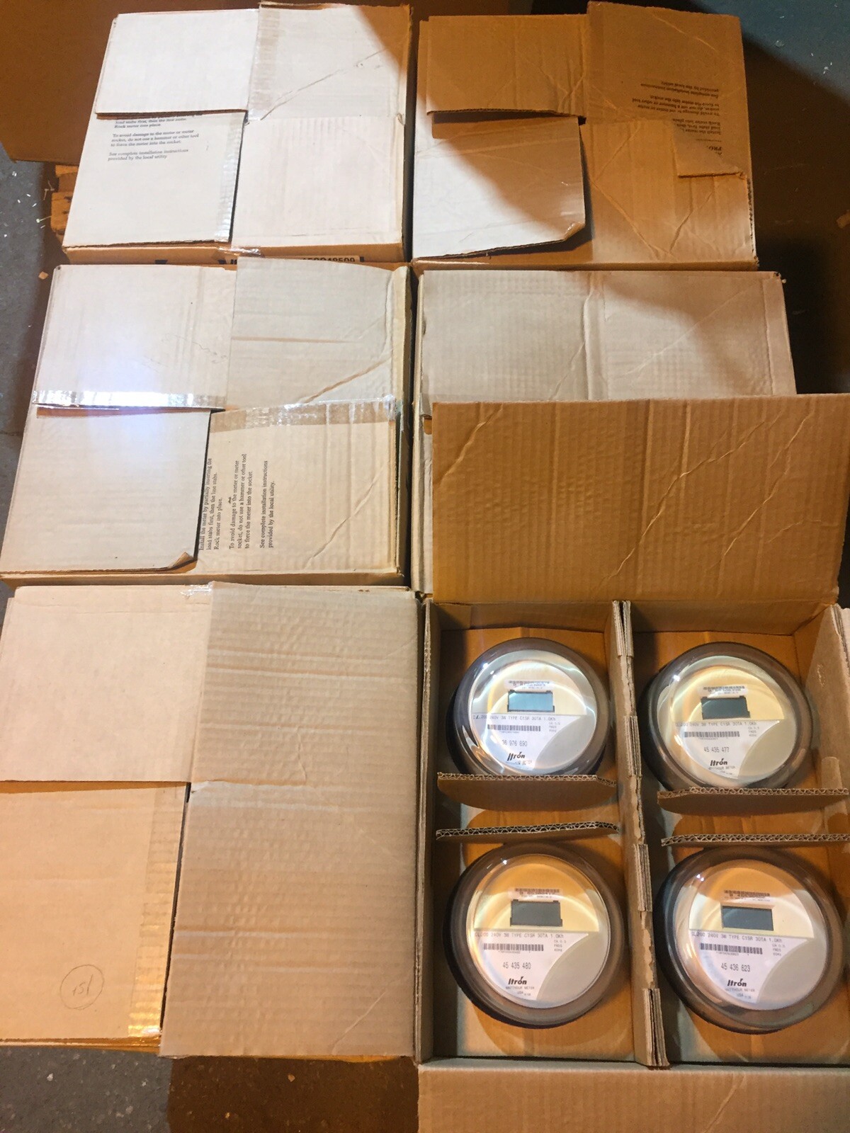 ITRON, WATTHOUR METER KWH C1S / C1SR, CENTRON, 240V, 200A, FORM 2S, LOT OF 96