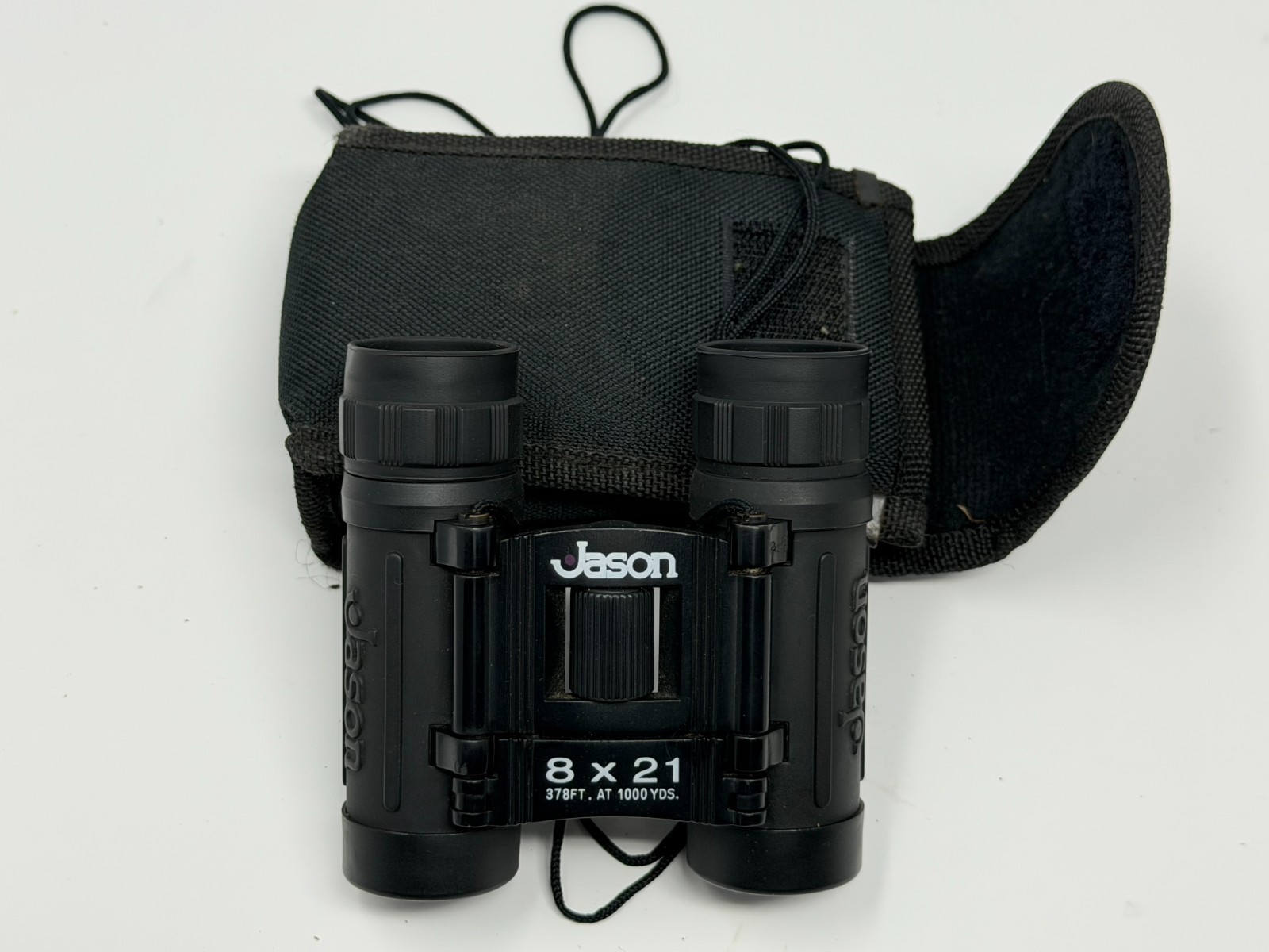 Jason 8x21 Compact Binoculars 378 ft @1000 Yds w/ Case Adjustable Japan Style