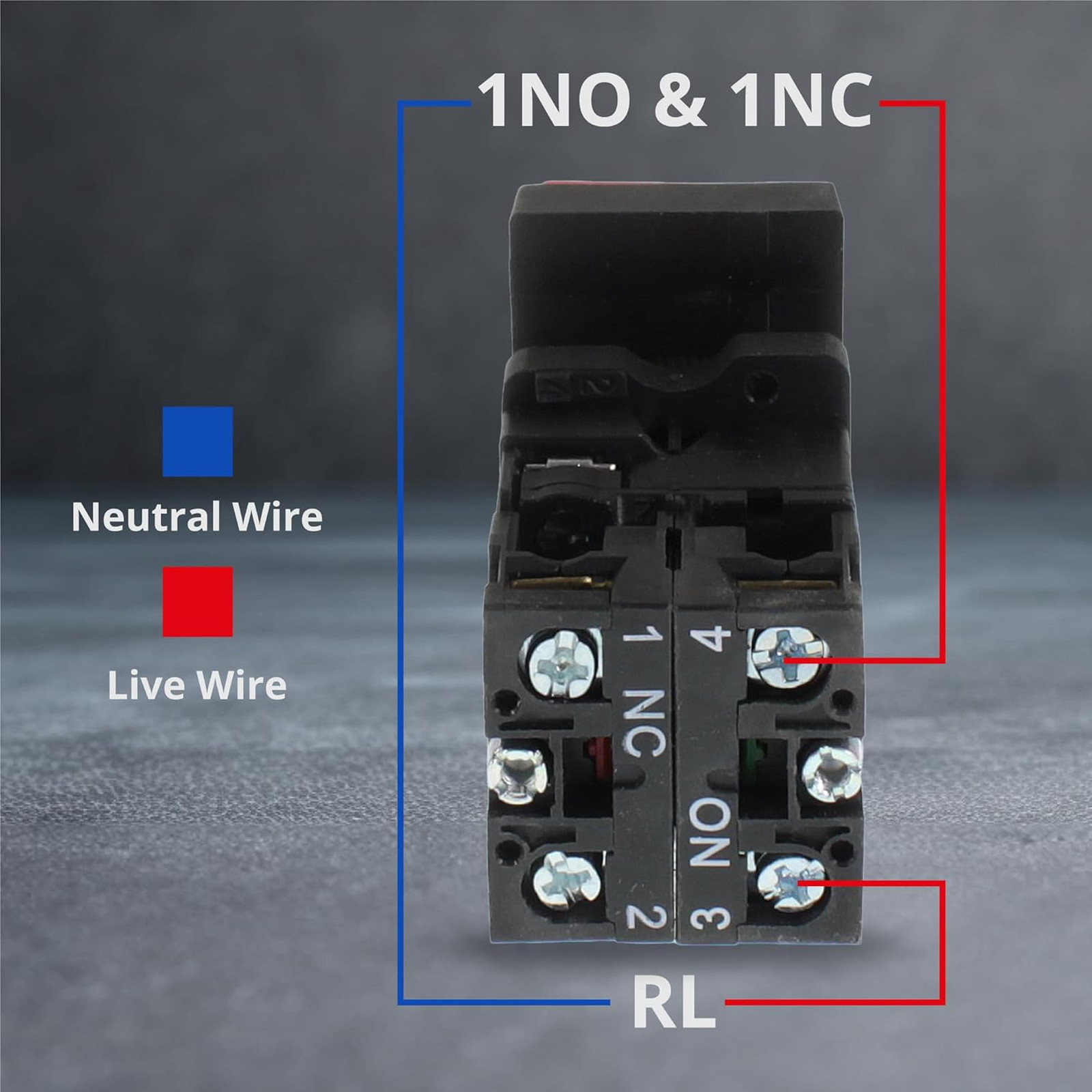 Double Head Push Button with Signal Lamp AC/DC Control Switch for Industrial