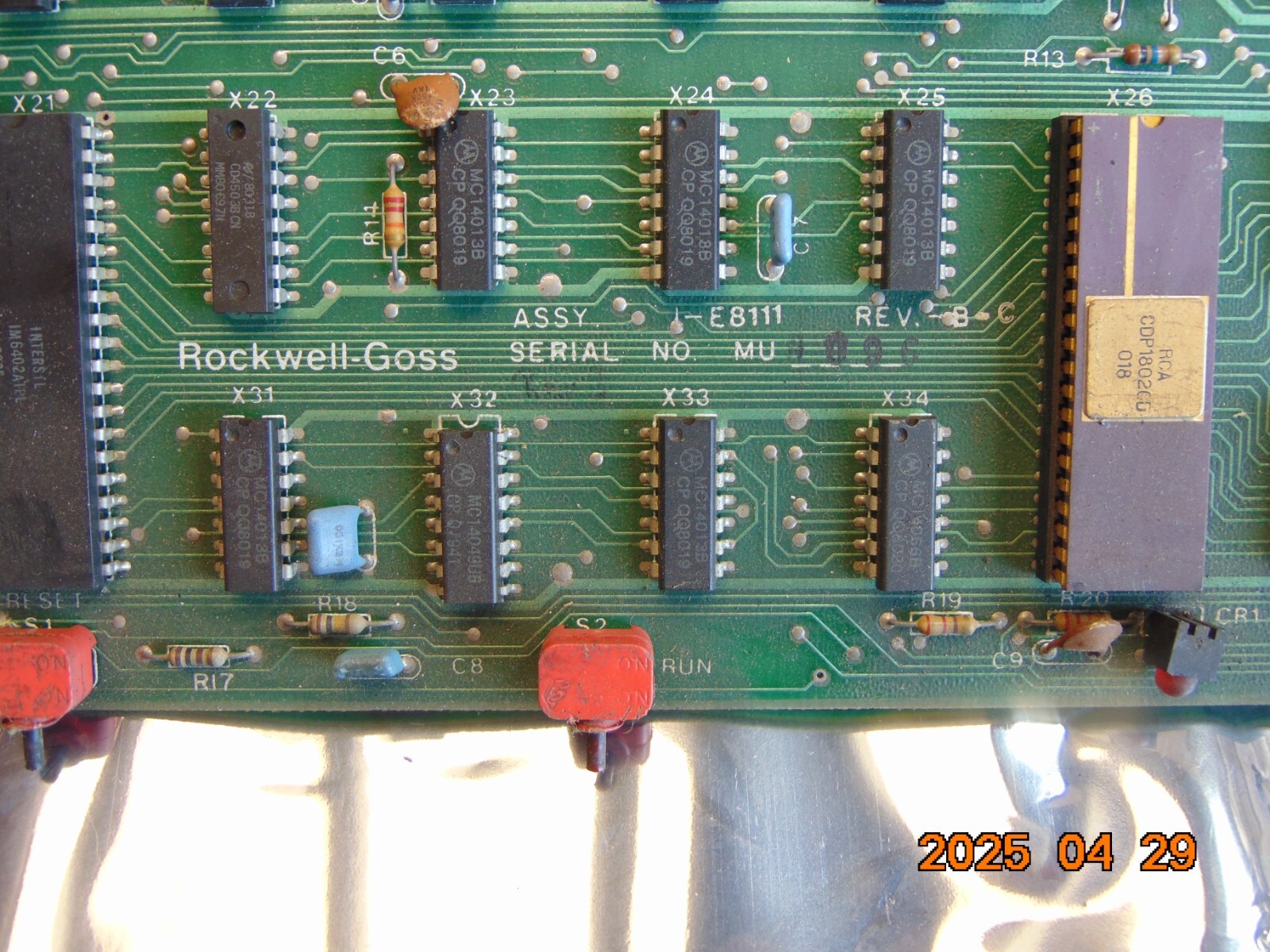 ROCKWELL GOSS E-8111 CIRCUIT BOARD see description