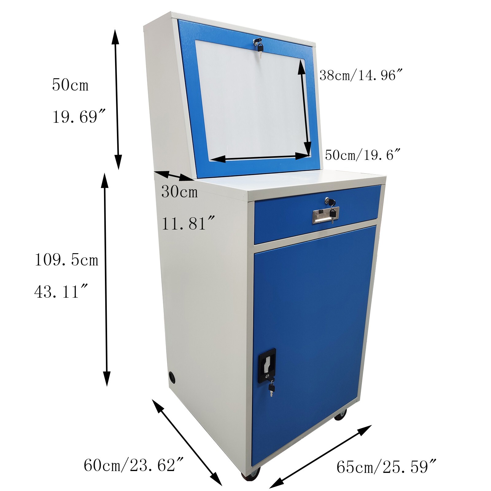 Mobile Security LCD Computer Cabinet Computer Dustproof Anti-theft Cabinet Tools