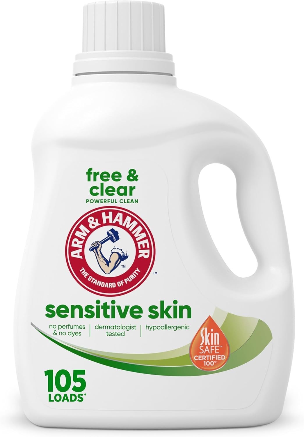 Baking Soda Infused 105 fl oz Laundry Detergent - Hypoallergenic & Easy Rinse