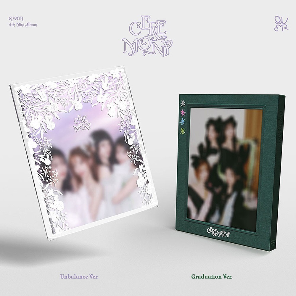 QWER CEREMONY 4th Mini Album CD+Book+9 Card+Poster+ID Photo+etc OFFICIAL SEALED