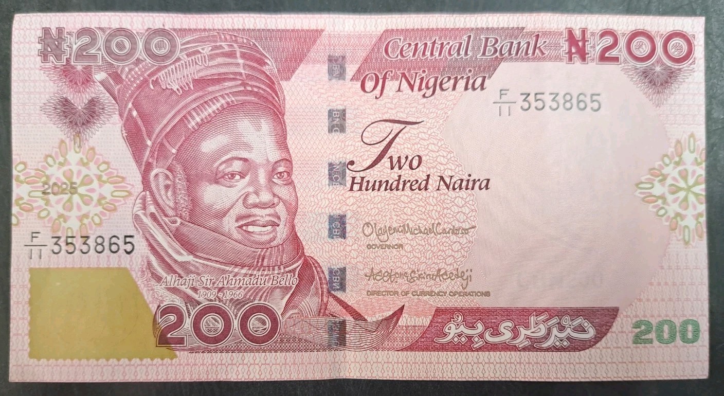 2025 Nigeria 200 Naira PW47 2025(2), F11-353865.