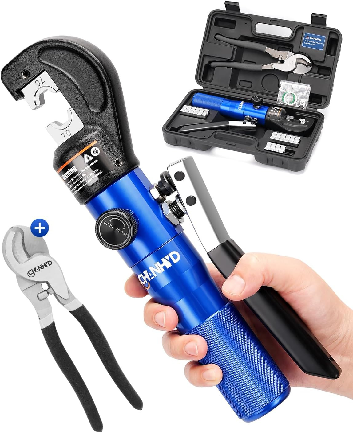 Hand Operated Hydraulic Crimping Tool Hydraulic Cable Lug Crimper 8 US TON 12 AW