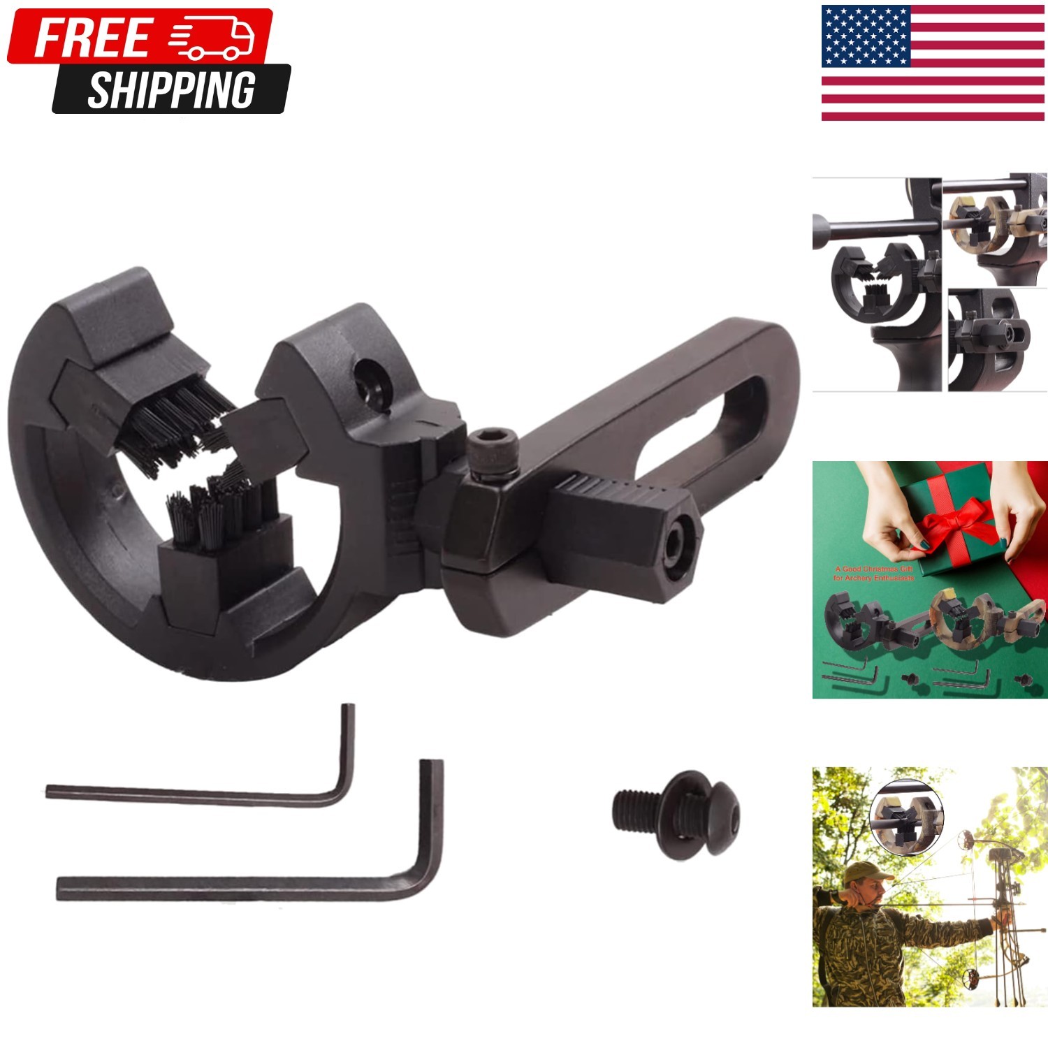 Capture Brush Whisker Biscuit Arrow Rest for Compound and Recurve Bows