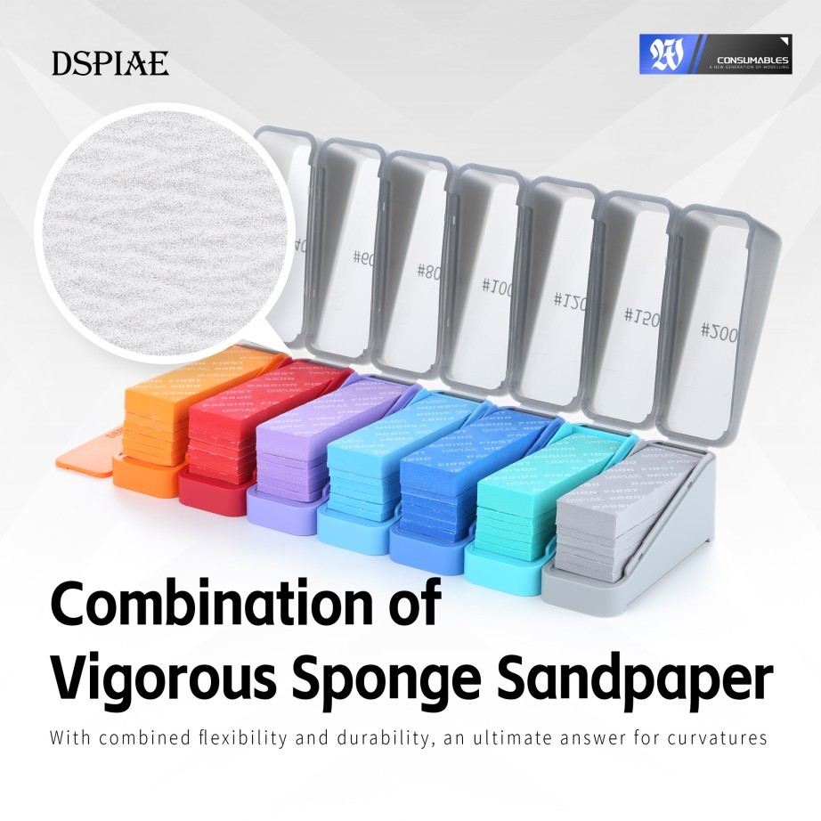 DSPIAE: Vigorous Sponge Sandpaper Set - XSS-S01 - Sanding