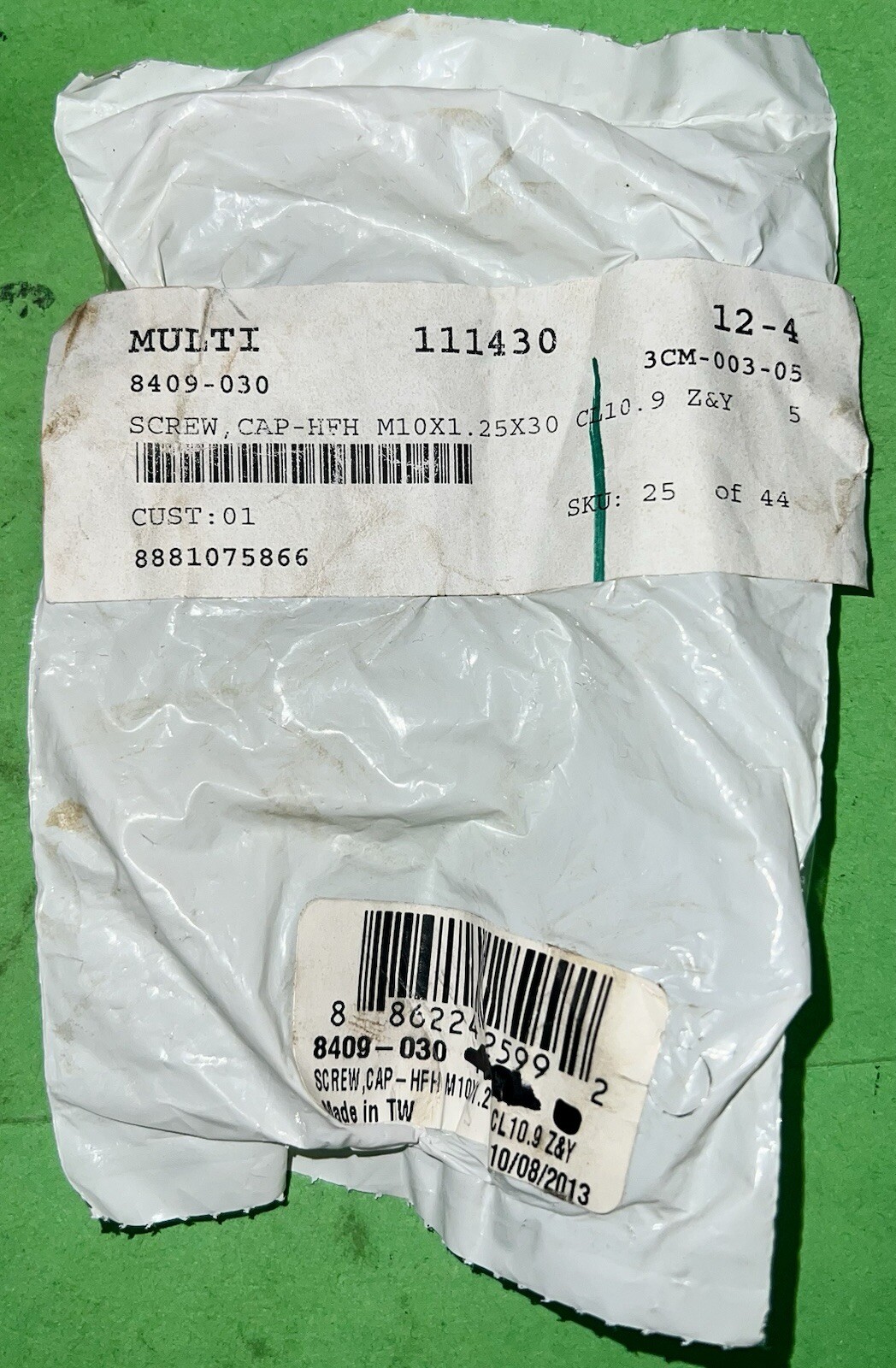 Arctic Cat OEM hfh cap screw m10x1.25x30 cl 10.9 z&y 8409-030 (pack of 2) new
