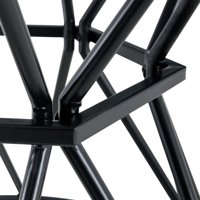 Round Dining Table Circle Table for 4 Kitchen Table MDF Tabletops Metal Brackets