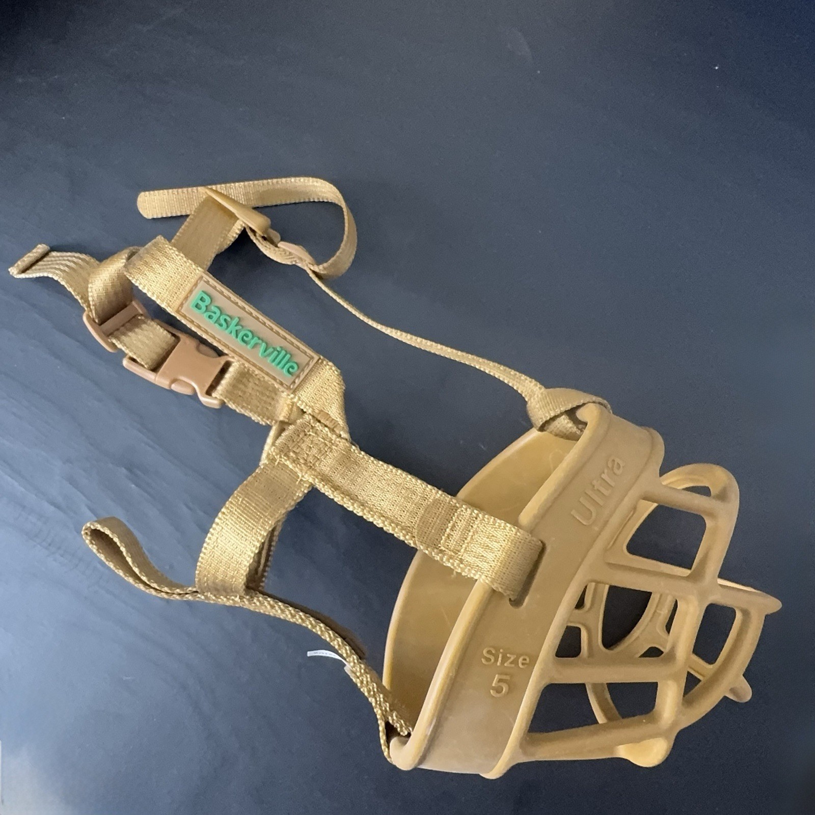 Baskerville Ultra Muzzle Size 5 – Adjustable Basket Dog Muzzle Humane