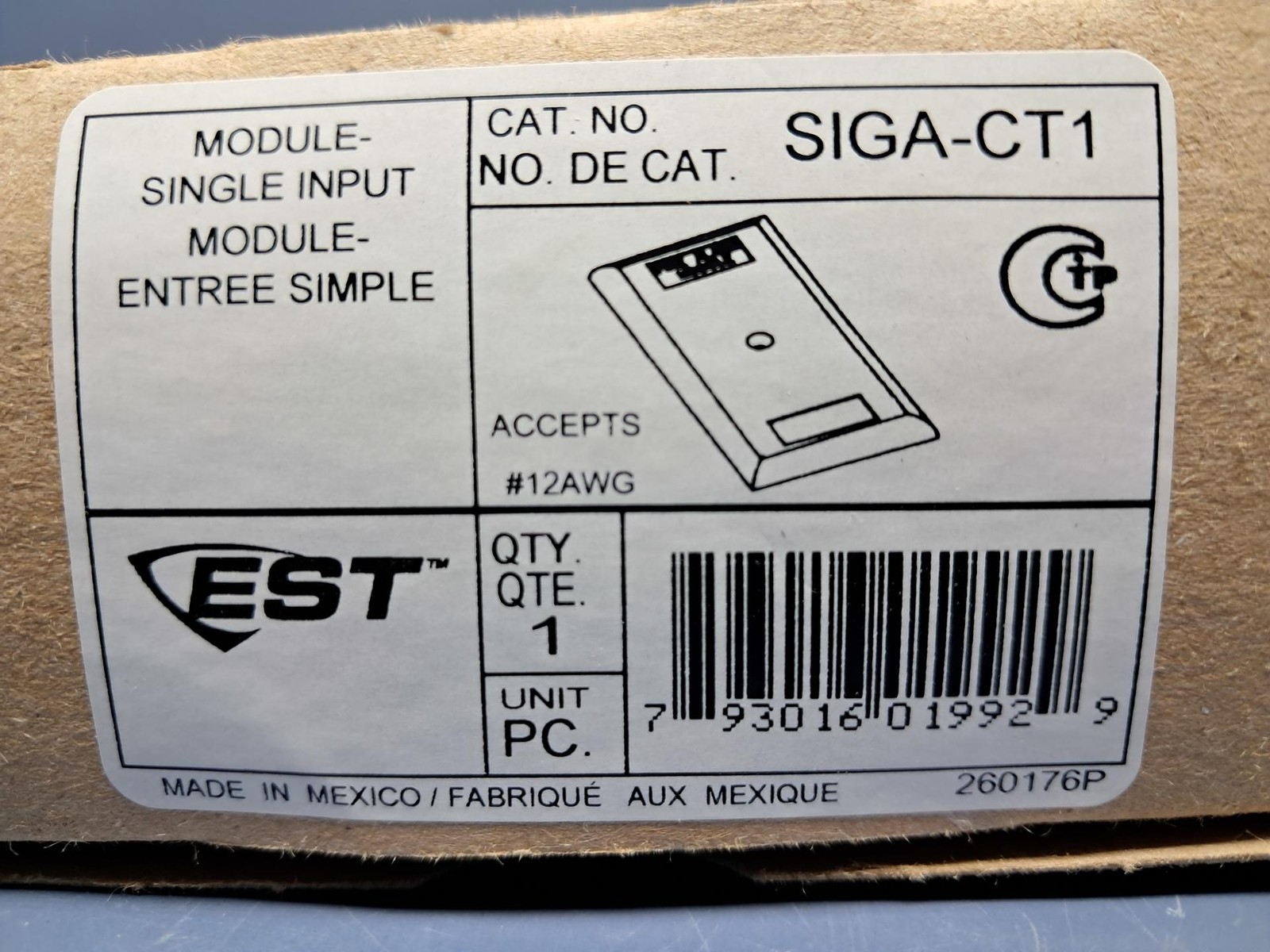 Edward - SIGA-CT1 - Single Input Module for Fire Alarm System - NEW