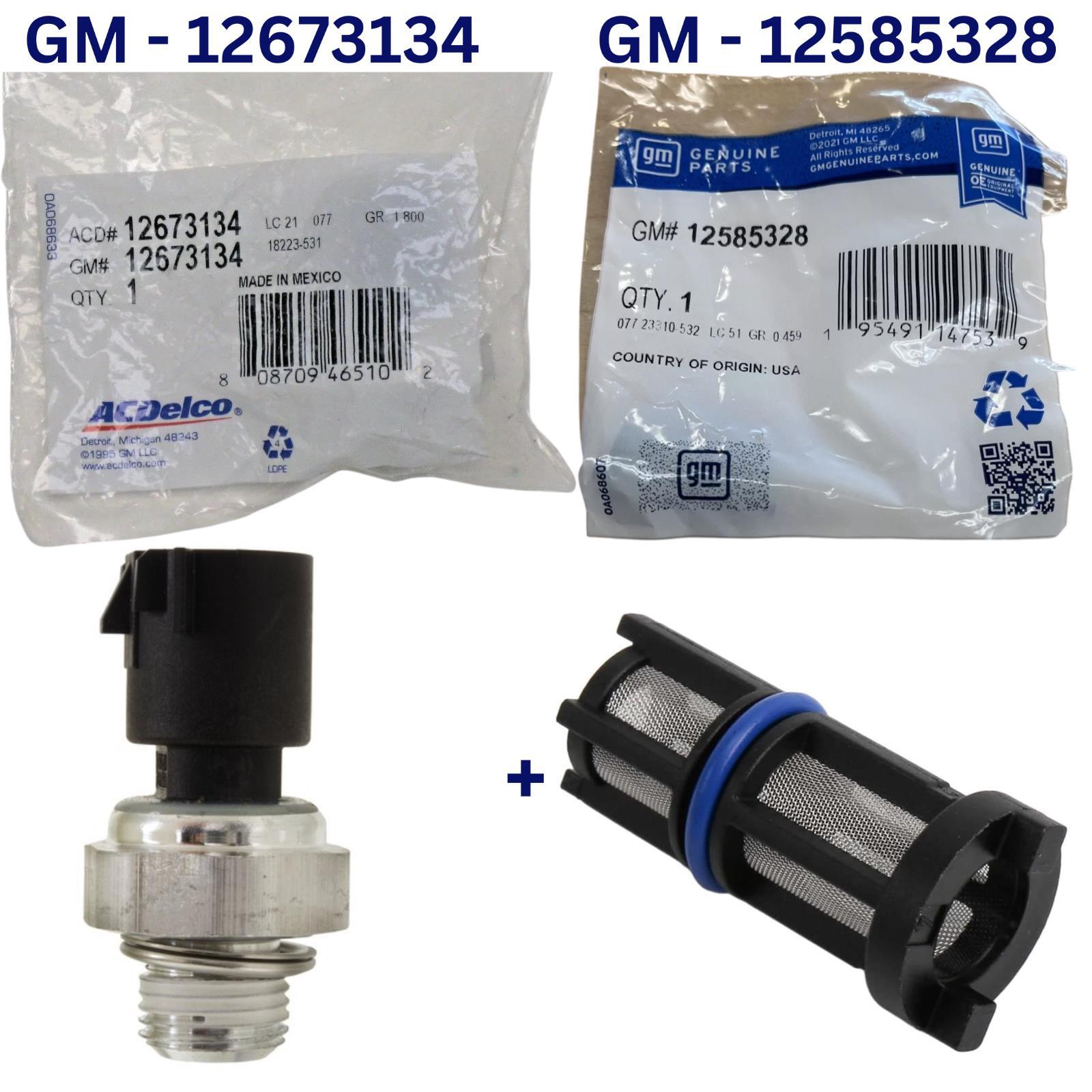 12673134 Engine Oil Pressure Sending Unit Sensor Switch & Filter 2009-2019