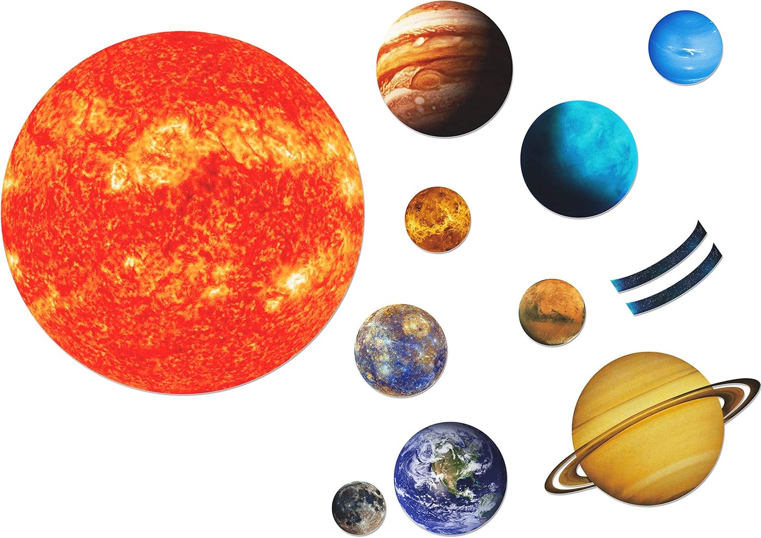 Giant Magnetic Solar System with 12 Individual Briefing Magnets.Perfect for Todd