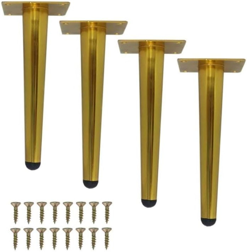 Straight Furniture Legs Replacement Metal Gold Sofa Couch...
