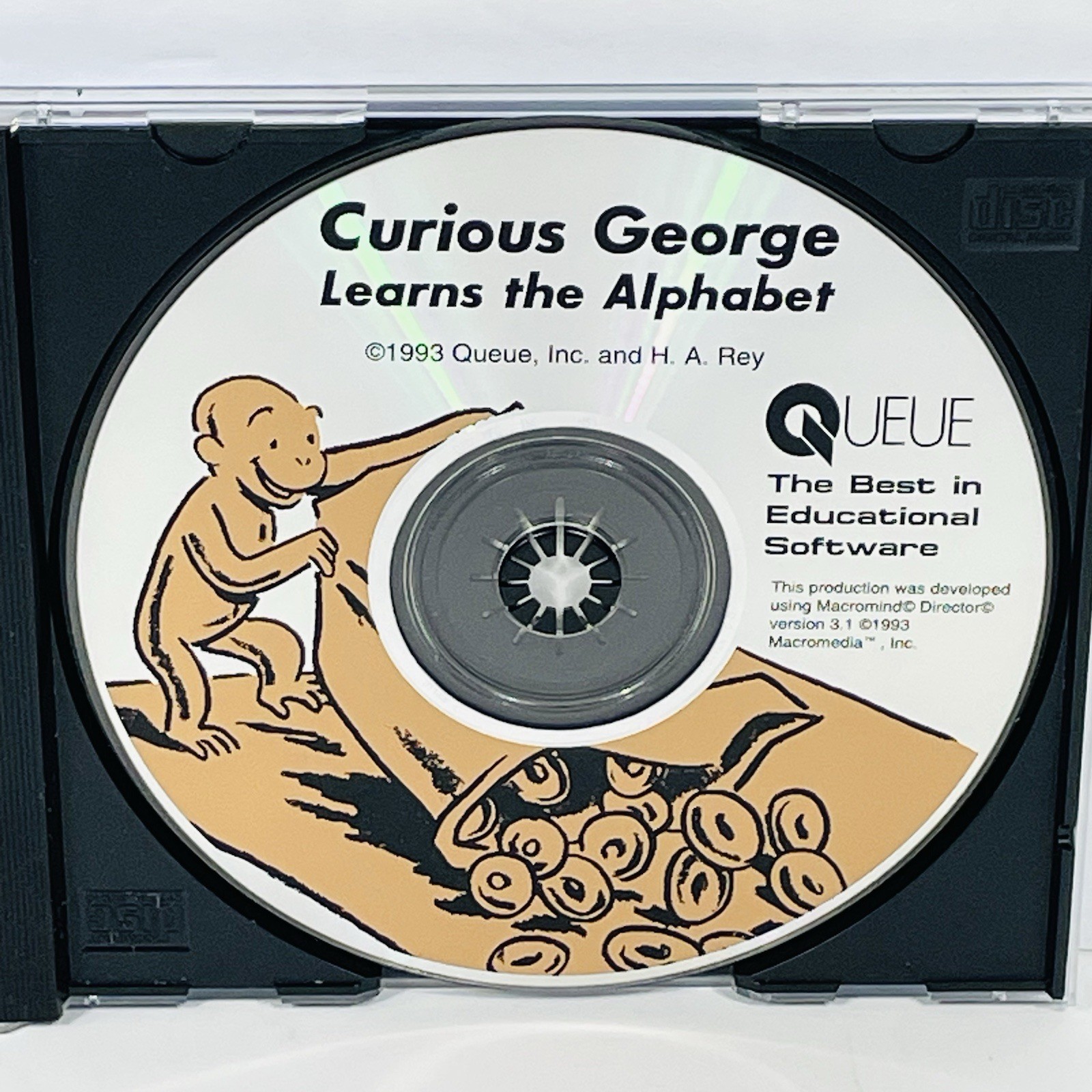 Curious George Learns the Alphabet 1993 Macintosh CD-ROM Learning Game