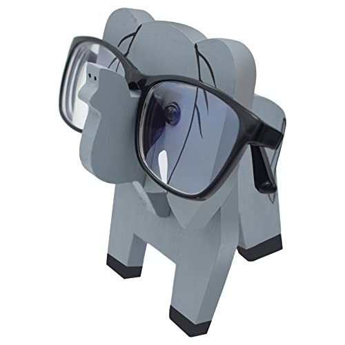 Creative Glasses Holder Stand, 3D Wooden Puzzle Animal Eyeglass Stand Elephant