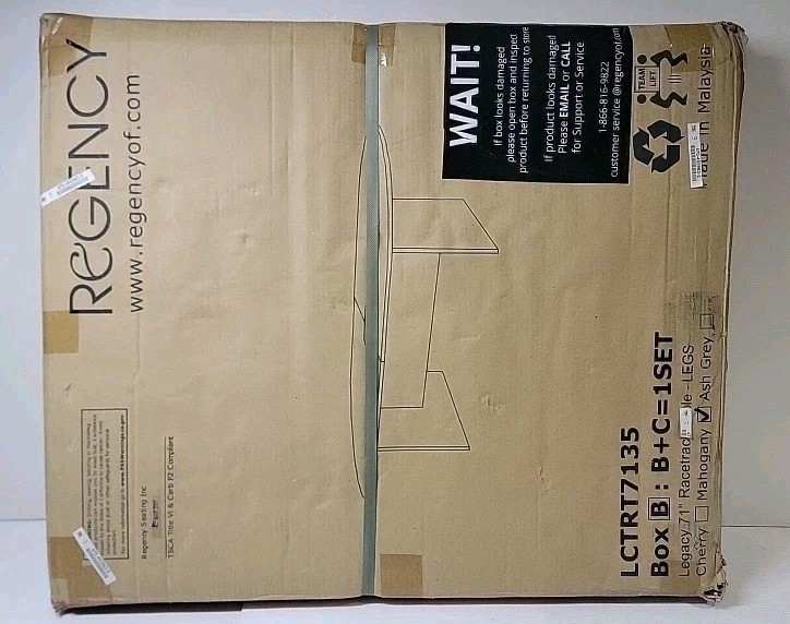 Regency Conference Table Mahogany Damaged! Only Includes BOX B See Images