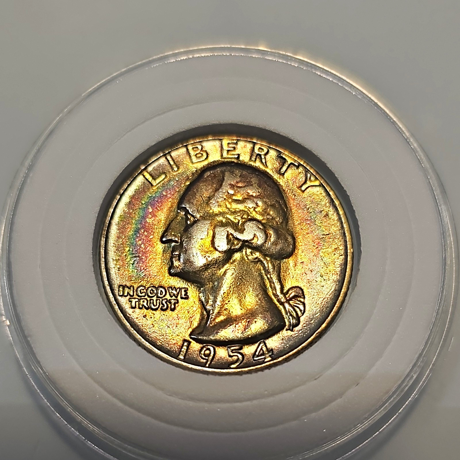 1954-P Washington Quarter Reverse Cleaned From Glue