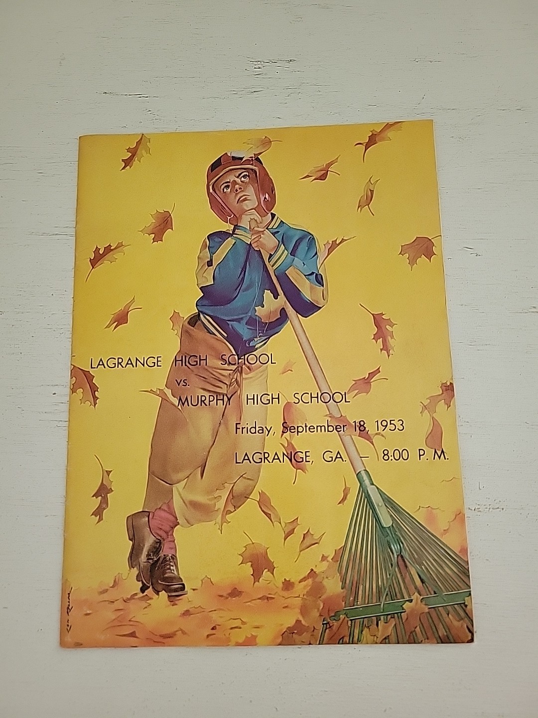 Vintage High School Football Program Lagrange HS Vs. Murphy HS Georgia 1953 Fall