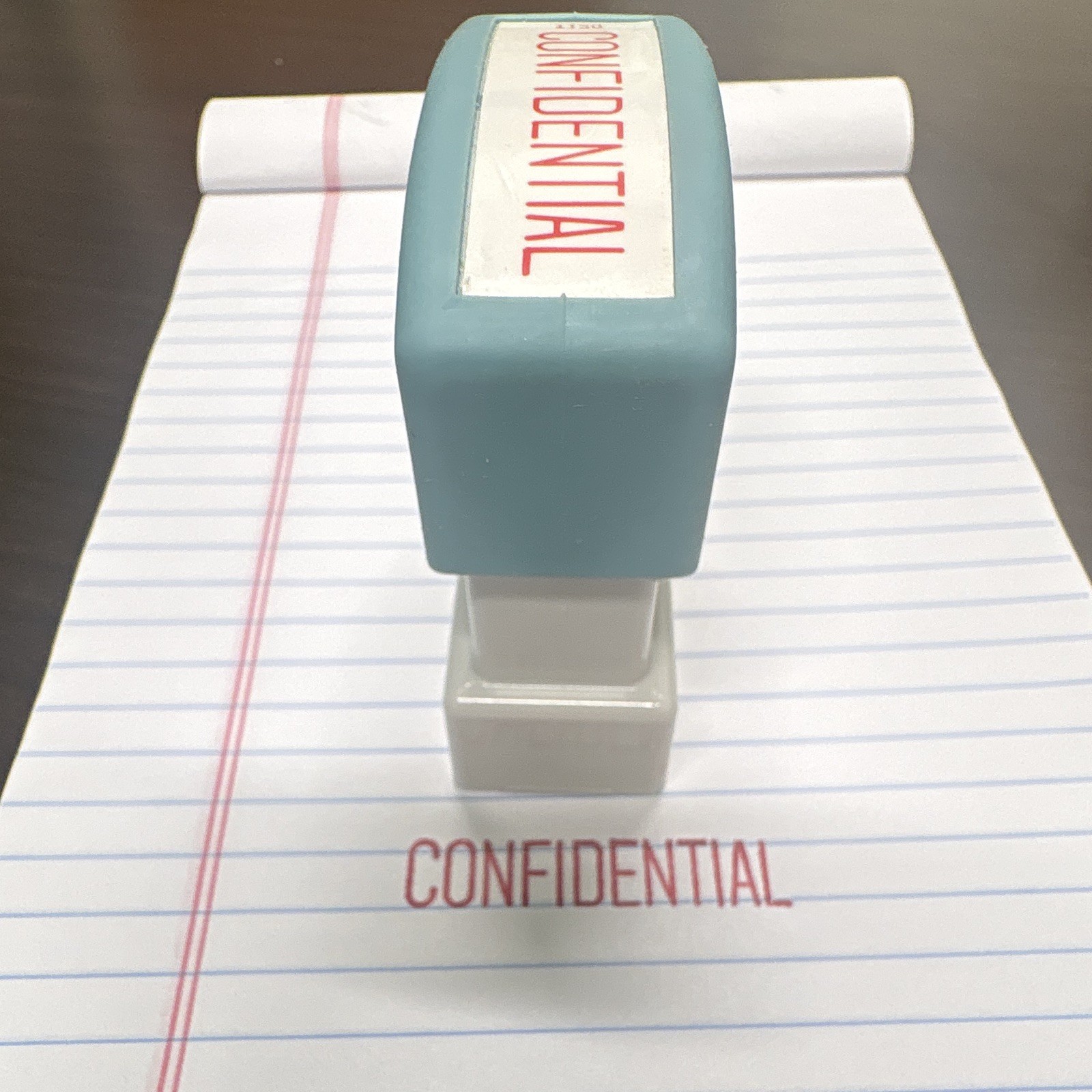 Xstamper 1130 CONFIDENTIAL Pre-Inked Self-Inking Stamp Red Ink Re-Inkable