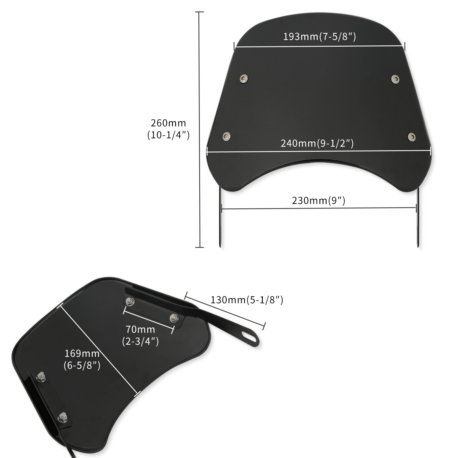 Motorcycle 5''-7" Round Headlight Windshield Windscreen For Victory High Ball