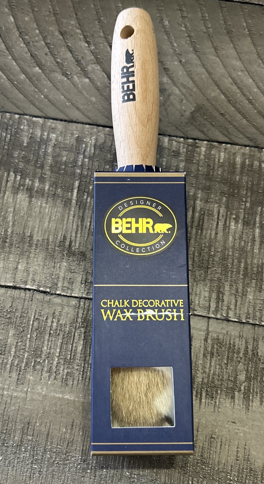 Behr Chalk Decorative Round Wax Paint Brush 1.75" in. 1-3/4 inch,Natural Bristle