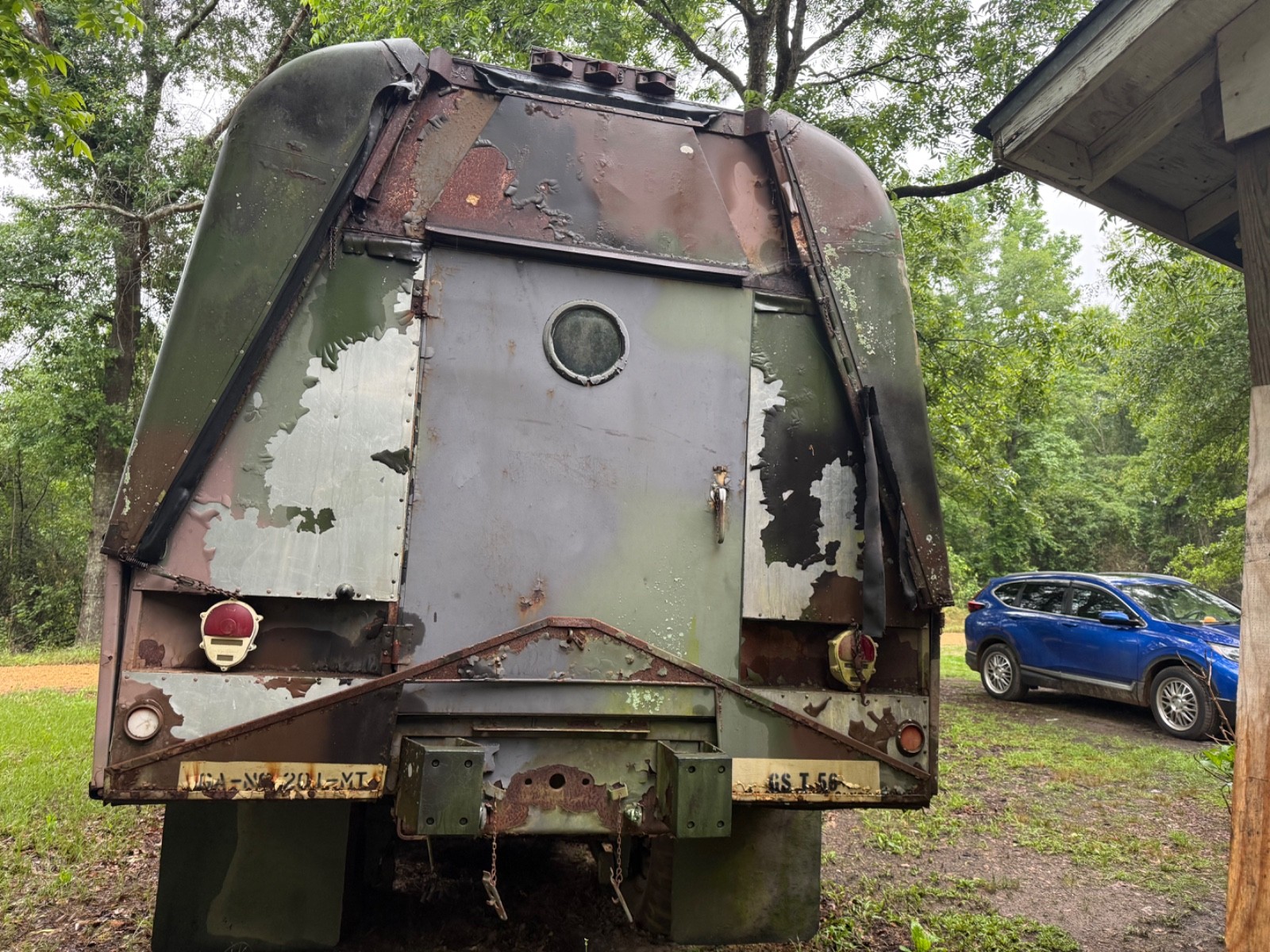 1974 US ARMY military surplus mounted semi trailer
