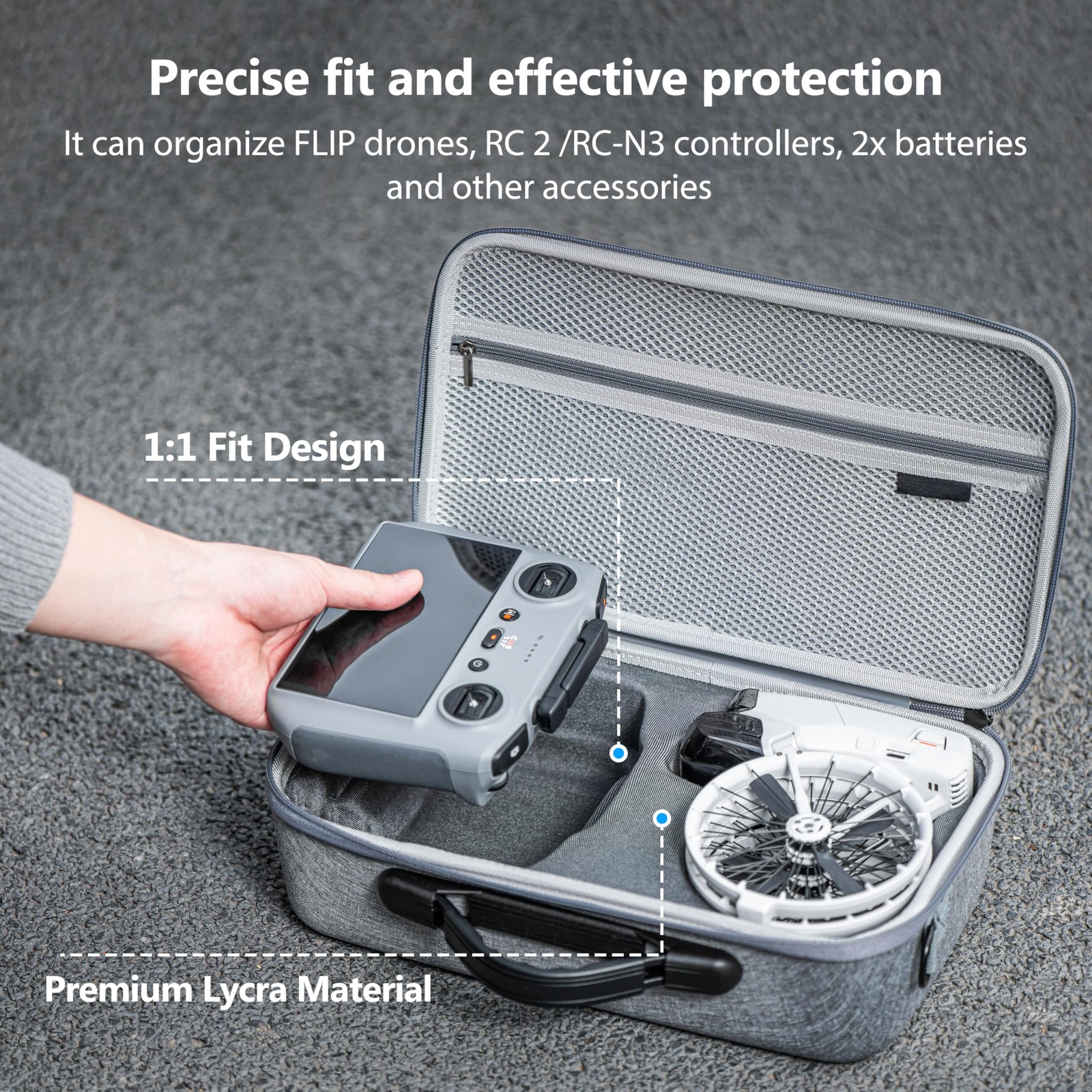Tomat Flip Case,Portable Shoulder Bag for DJI Drone Small
