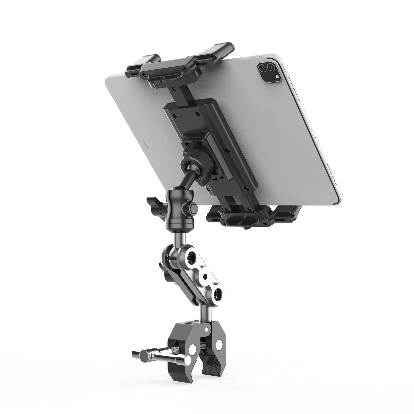Heavy Duty iPad Tablet Phone Holder Clamp for Mic Stand Bike Treadmill Peloton