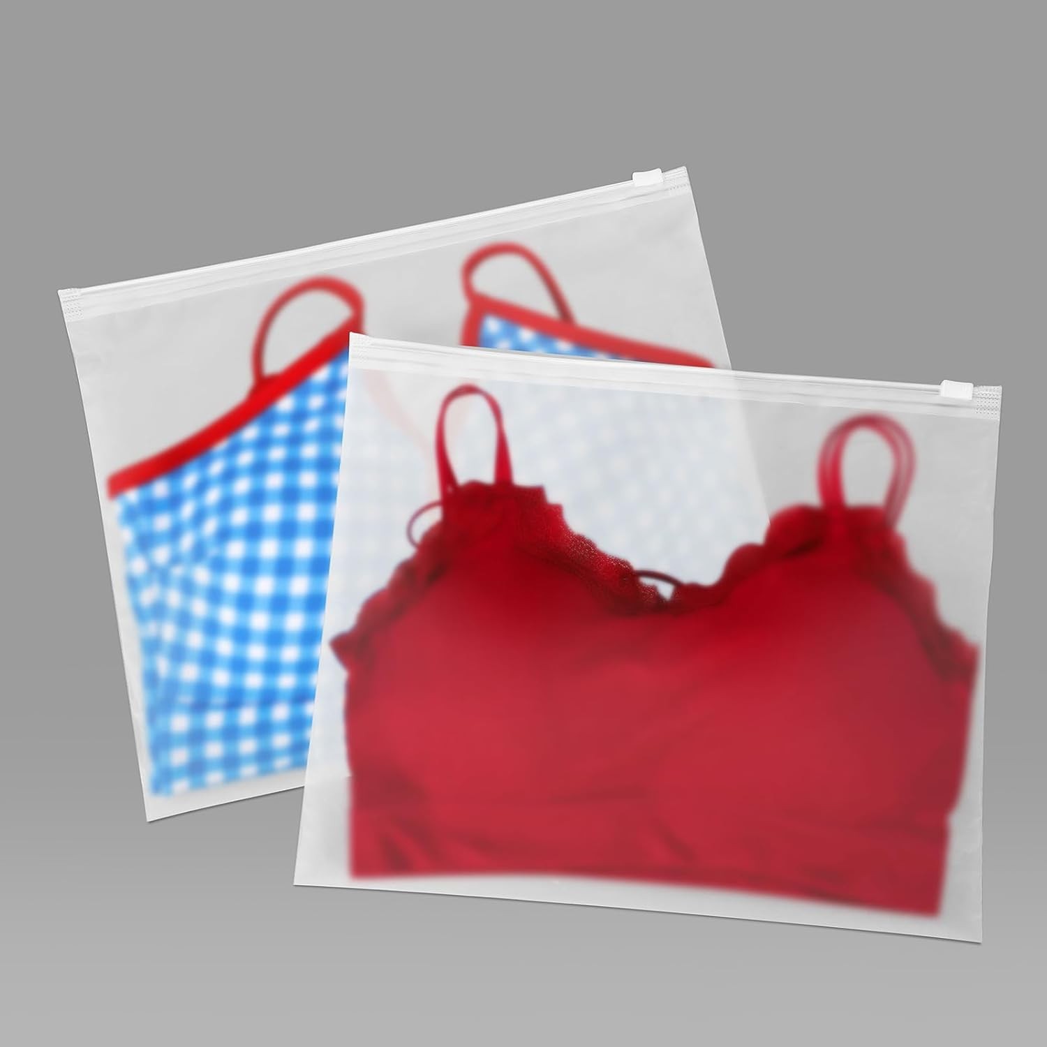 10x8 Inch Frosted Zipper Bags Swimsuit Organizer Bags No Vent Holes 25Pcs |