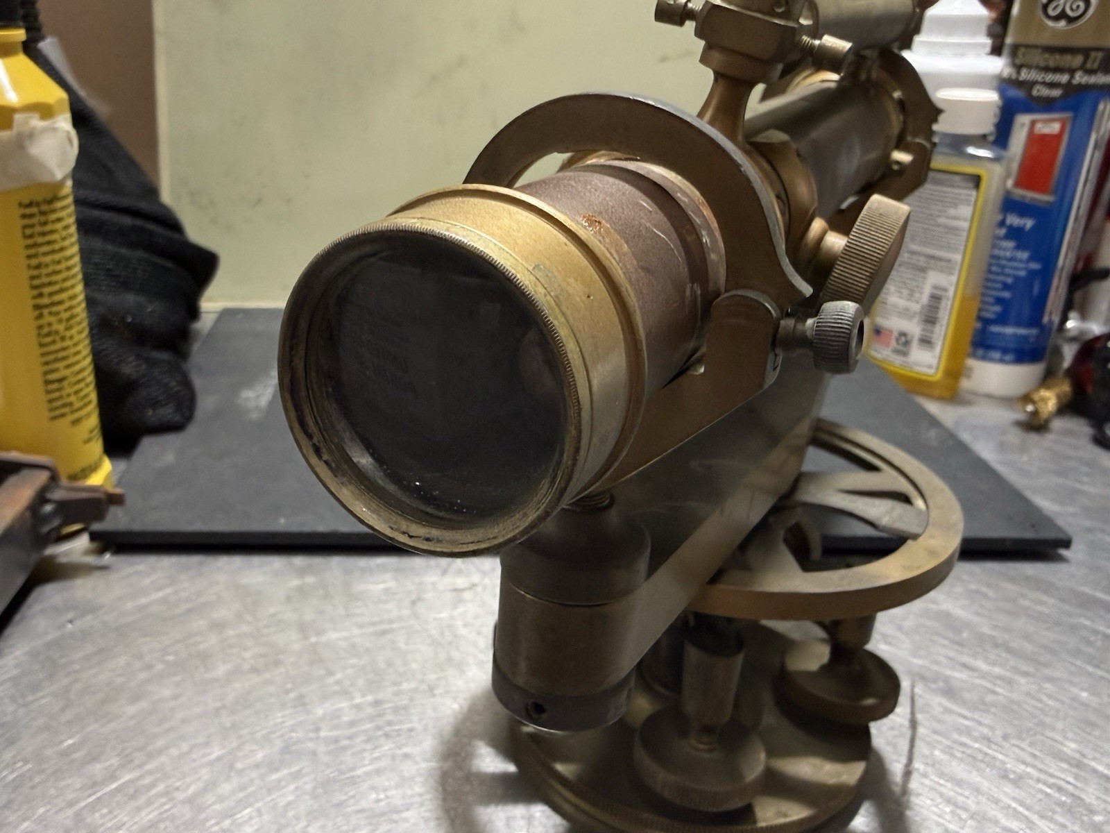 Surveyors Transit Vintage David White Instruments Universal Model 532 Solid Bras
