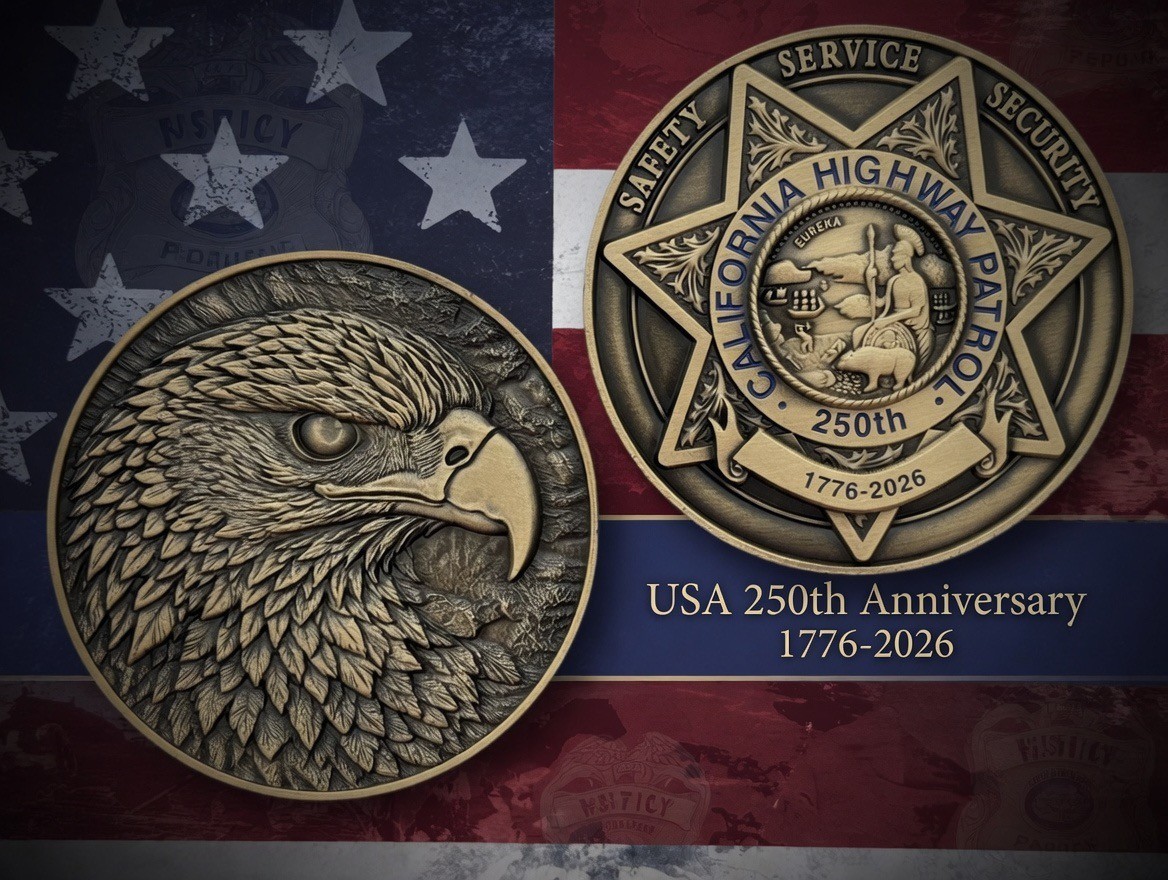 CHP 250th Eagle Head Challenge Coin