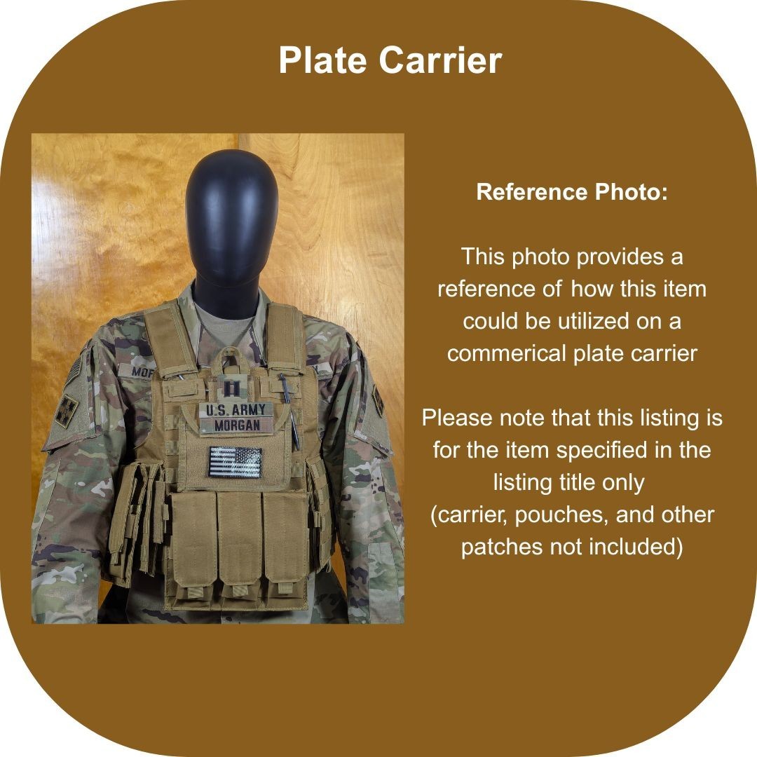 IR Reverse American Flag Patch; Subdued Infrared Tactical Patch w/ Hook Fastener