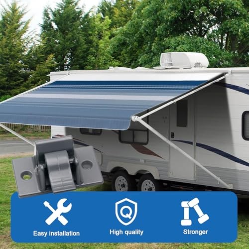 2Pcs Camper Awning Brackets Compatible with Dometic Sun Chaser Lower Gray