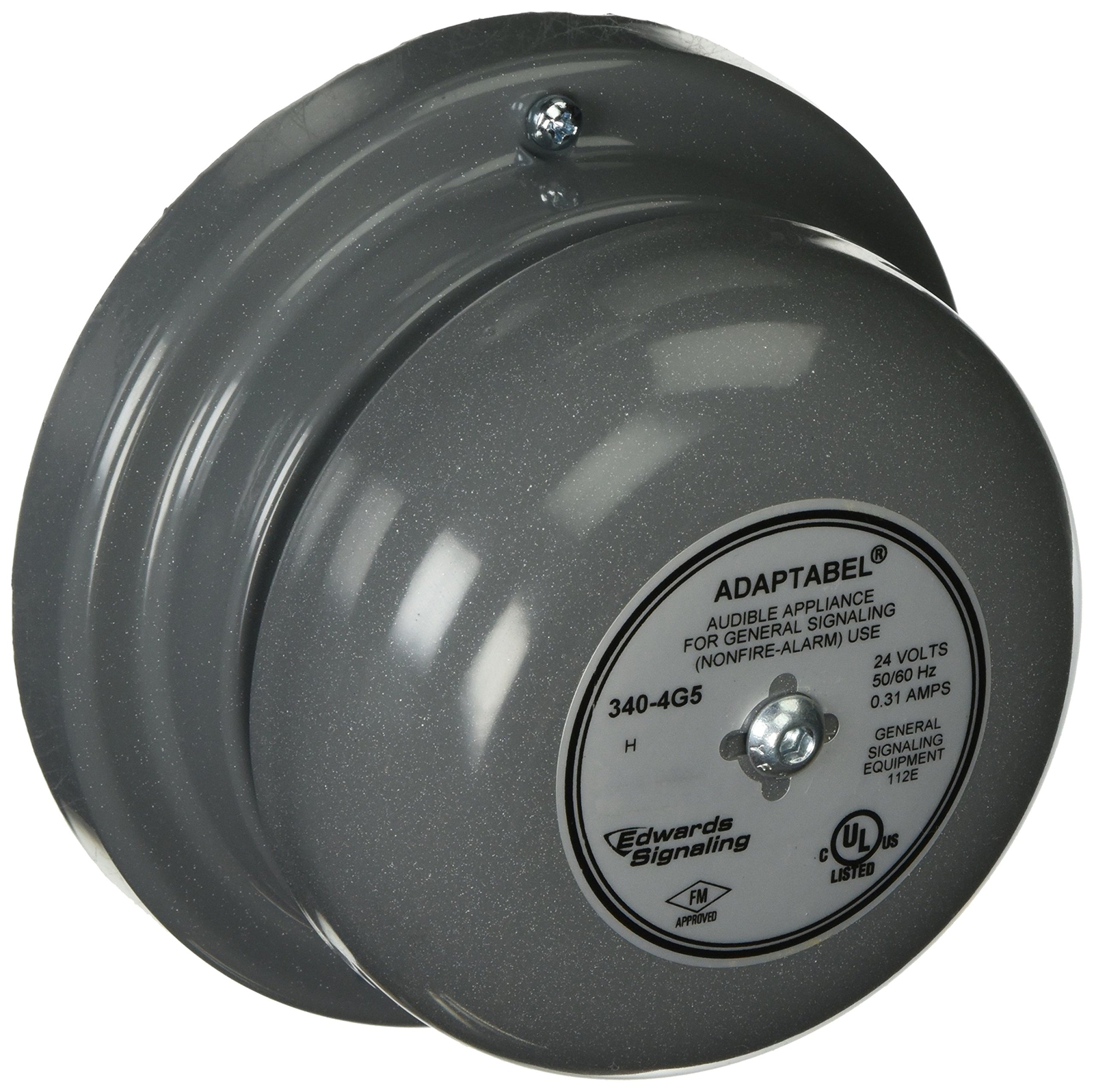 Edwards-Signaling-340-4G5 Bell 24VAC 0.250A Gray