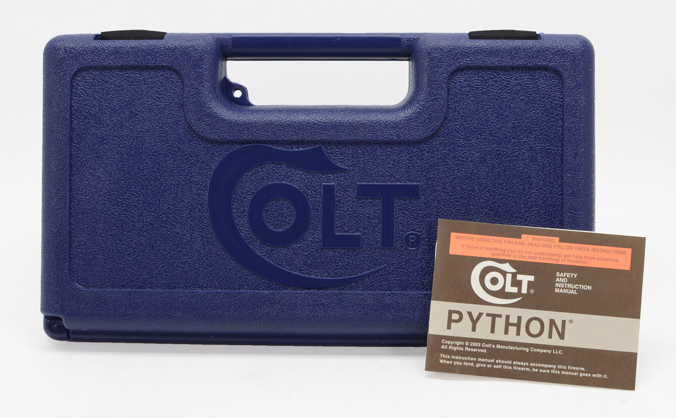 Colt Python Box, OEM Case 2003 Manual, And More!