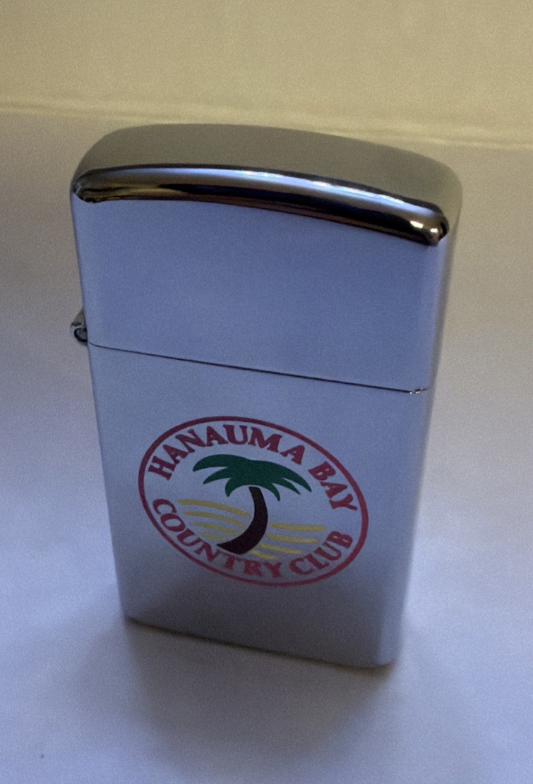 1986 Hanauma Bay Country Club Zippo Lighter Slim