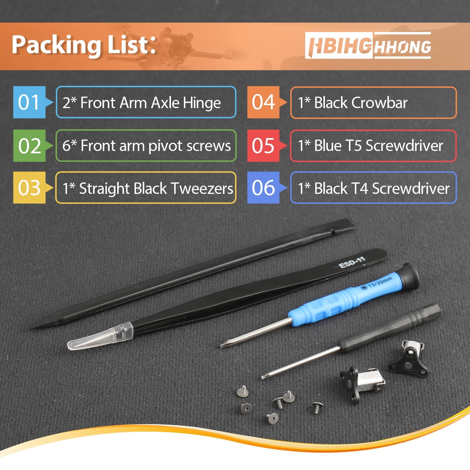 2Pcs Front Arm Axis Replacement for DJI Mini 3/Mini 3 Pro Shaft...